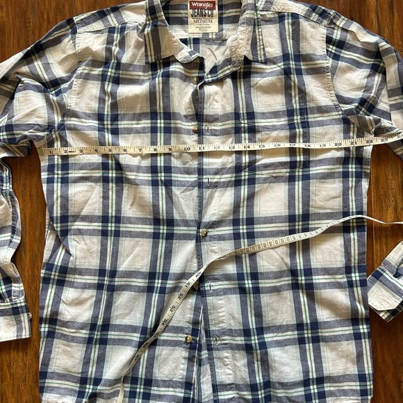 Wrangler Jeans CO. Button Up Shirt Men's Medium Long Sleeve Multi Plaid Cotton - Picture 7 of 7